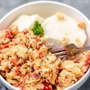 Plain Yam and Sauce